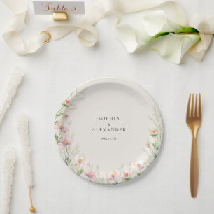 Wildblume Hochzeit von Tellern Pappteller
