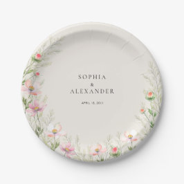 Wildblume Hochzeit von Tellern Pappteller