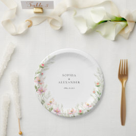 Wildblume Hochzeit von Tellern Pappteller