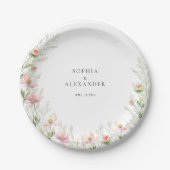 Wildblume Hochzeit von Tellern Pappteller (Vorderseite)