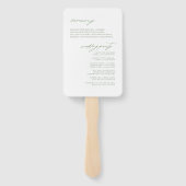 Wildblume Hochzeit Wasserfarbe Zeremonie Fusia ID9 Fächer (Rückseite)