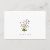 Wildblume-Hochzeitdetails - QR-Code Begleitkarte (Rückseite)