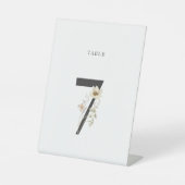 Wildblume Hochzeiten von Wasserfarben Tischnummer  Sockelschild (Vorderseite)