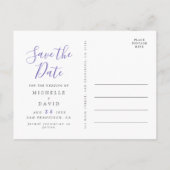 Wildblume-Hochzeitfeld Speichern Sie das Datum der Einladungspostkarte (Rückseite)