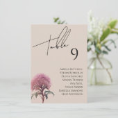 Wildblume Hochzeitkarte Menükarte (Stehend Vorderseite)