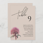 Wildblume Hochzeitkarte Menükarte (Vorne/Hinten)