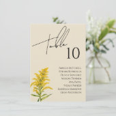 Wildblume Hochzeitkarte Menükarte (Stehend Vorderseite)