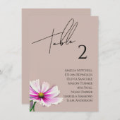 Wildblume Hochzeitkarte Menükarte (Vorne/Hinten)