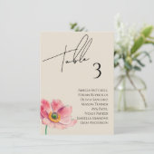 Wildblume Hochzeitkarte Menükarte (Stehend Vorderseite)