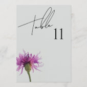 Wildblume Hochzeitkarte Menükarte (Rückseite)