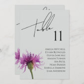 Wildblume Hochzeitkarte Menükarte (Vorne/Hinten)