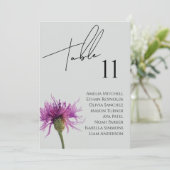 Wildblume Hochzeitkarte Menükarte (Stehend Vorderseite)