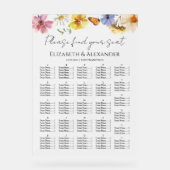 Wildblume Hochzeitsakkord Acrylschild (Vorderseite)