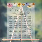 Wildblume Hochzeitsakkord Acrylschild (Neutral)