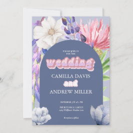 Wildblume | Hochzeitsbogen | Botanisches Foto | QR Einladung