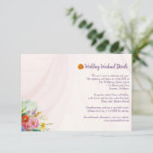 Wildblume Hochzeitsdetails Begleitkarte (Stehend Vorderseite)