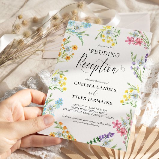 Wildblume Hochzeitsempfang nur zart Einladung