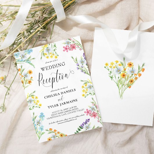 Wildblume Hochzeitsempfang nur zart Einladung