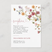 Wildblume Hochzeitsempfangskarte Begleitkarte (Vorderseite)