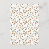 Wildblume Hochzeitsempfangskarte Begleitkarte (Rückseite)