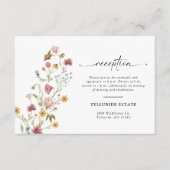 Wildblume Hochzeitsempfangskarte Begleitkarte (Vorderseite)