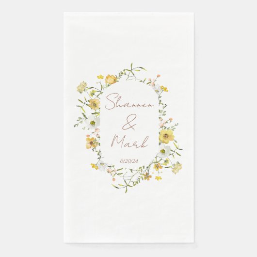 Wildblume Hochzeitsessen Serviette (Vorderseite)