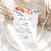 Wildblume Hochzeitsfeier Begleitkarte