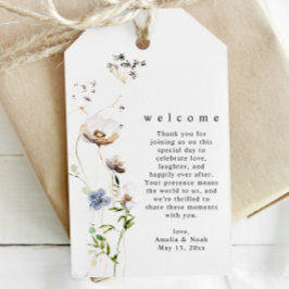 Wildblume Hochzeitsfeier für Wasserfarben Begrüßun Geschenkanhänger