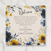 Wildblume Hochzeitsfeiern Begrüßungskorb Geschenkanhänger (Vorderseite)