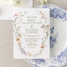 Wildblume Hochzeitsfeiern Einladung