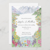 Wildblume Hochzeitsfeiern Einladung (Vorne/Hinten)