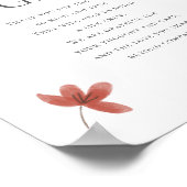 Wildblume Hochzeitsgeschenke und Kartenzeichen Poster (Ecke)