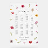 Wildblume Hochzeitskarte Akryllische Zeichen Acrylschild (Vorderseite)