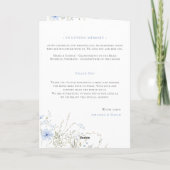 Wildblume-Hochzeitskarte Dankeskarte (Rückseite)