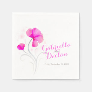 Wildblume Hochzeitskunst Rosa Papierservietten