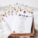 Wildblume Hochzeitsmenü<br><div class="desc">Wildblume Hochzeitsmenü für Wasserfarben. Diese Karte zeichnet sich durch Wildblumen mit zwei modernen hochklassigen Schriftart aus,  die die Trends der heutigen und zukünftigen Festlichkeiten prägen.</div>