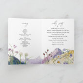 Wildblume-Hochzeitsorden Programm (Innenseite)