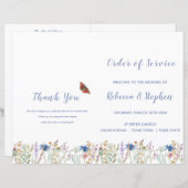 Wildblume-Hochzeitsordnung (Vorne/Hinten)