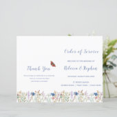 Wildblume-Hochzeitsordnung (Stehend Vorderseite)
