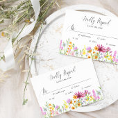 Wildblume Hochzeitspaziergang Blumenflora UAWG Opt RSVP Karte