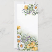 Wildblume-Hochzeitsprogramm (Rückseite)