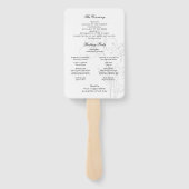 Wildblume Hochzeitsprogramm Fächer (Rückseite)