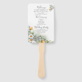 Wildblume-Hochzeitsprogramm Fächer (Vorderseite)