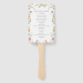 Wildblume-Hochzeitsprogramm Fächer (Rückseite)