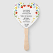 Wildblume-Hochzeitsprogramm Fächer (Rückseite)