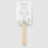 Wildblume | Hochzeitsprogramm Hand Fan Fächer (Rückseite)