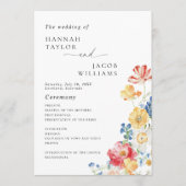 Wildblume-Hochzeitsprogramm Programm (Vorderseite)