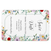 Wildblume Hochzeitssache Datum speichern Magnet (Horizontal)