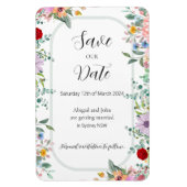 Wildblume Hochzeitssache Datum speichern Magnet (Vertikal)