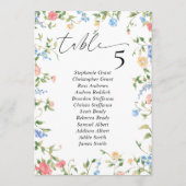 Wildblume Hochzeitssattelkarten Einladung (Rückseite)